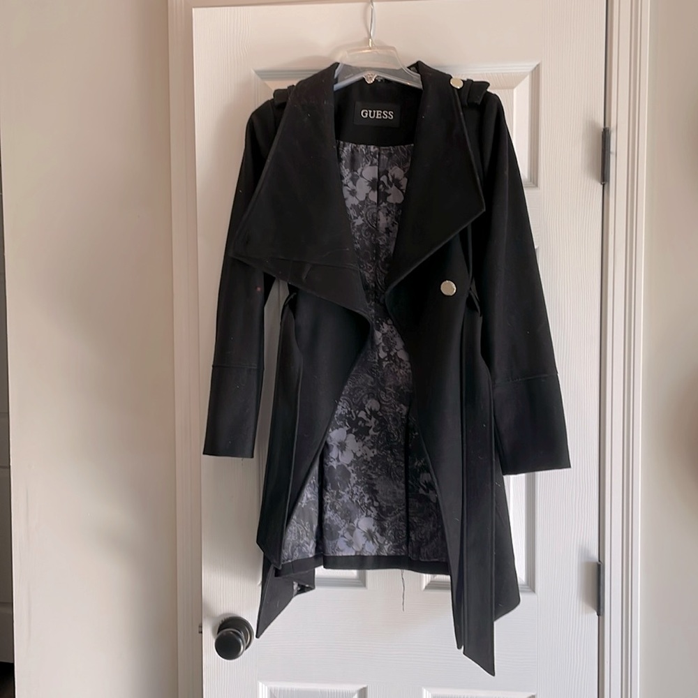 Guess Black Pea Coat